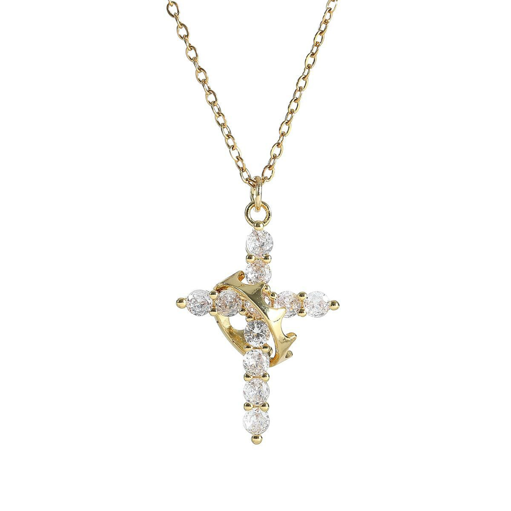 Crown Cross Necklace